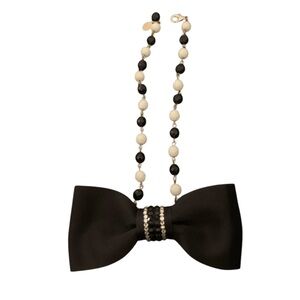 SILENT STRIPES "VILMA" BOW CHOKER NECKLACE - TARINA TARANTINO